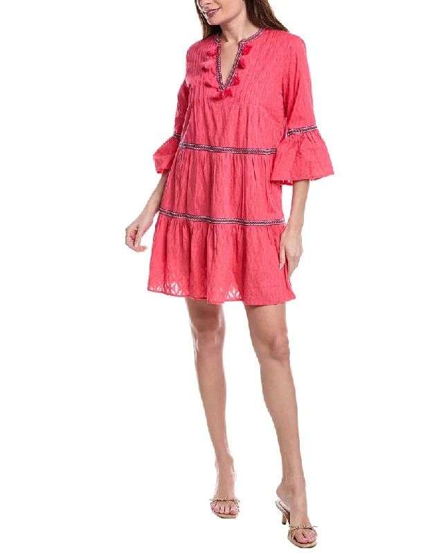 Stylish Deals Tommy Bahama Clip Embroidered Tier Mini Dress