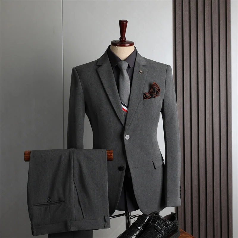 Exclusive Discounts IKEARLAX  Plus Size Suit Suit Men's Four Seasons Casual Business Wear Fashion Slim Fit Wedding Best Man Dress Suit Men's Clothing