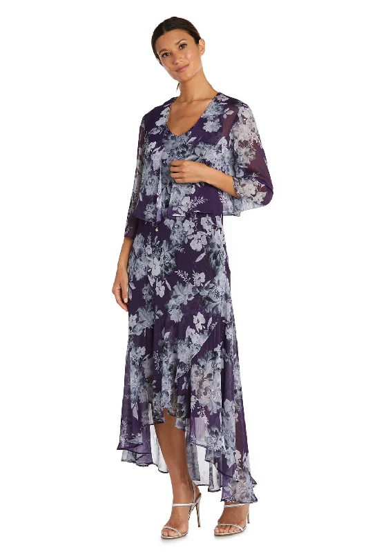 Limited Time Offers R&M Richards 7973 High Low Floral Mother of the Bride Jacket Dress