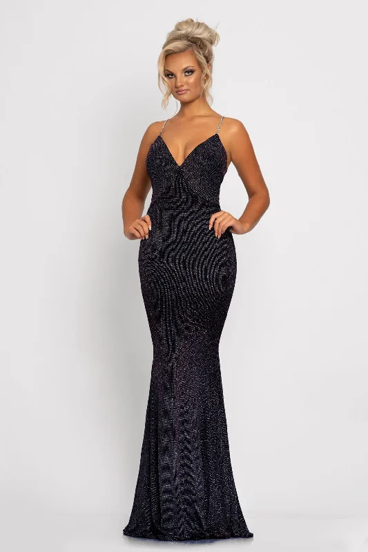 Effortless Style, Endless Impact Johnathan Kayne 2290 Size 10 Shimmer jersey long prom dress v neckline Formal Gown