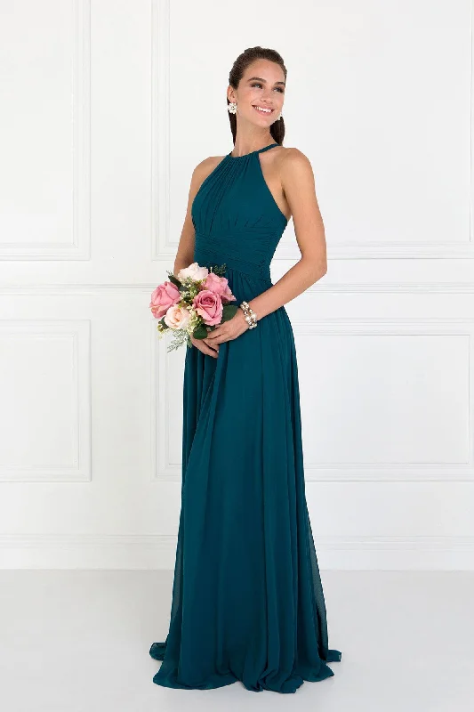 Luxury Fashion Evening Chiffon Bridesmaid Long Formal Dress