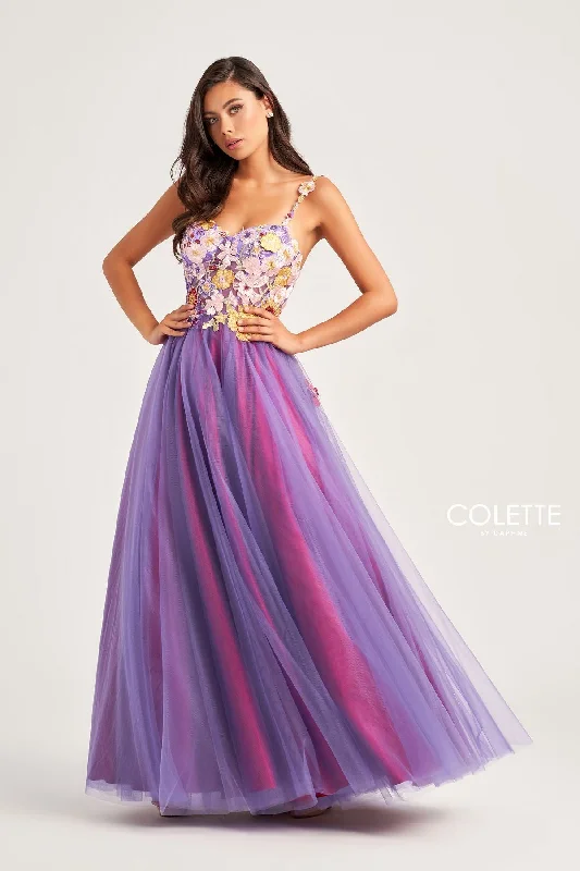 Cozy Comfort Style Sale Colette CL5270 Formal Long Floral Applique Prom Ball Gown