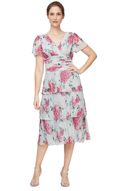 Limited Edition SLNY 91551741 - Floral Ruched Sheath Dress