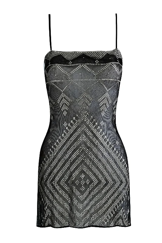 Fashion Essentials 1920's Egyptian Mini Dress Black