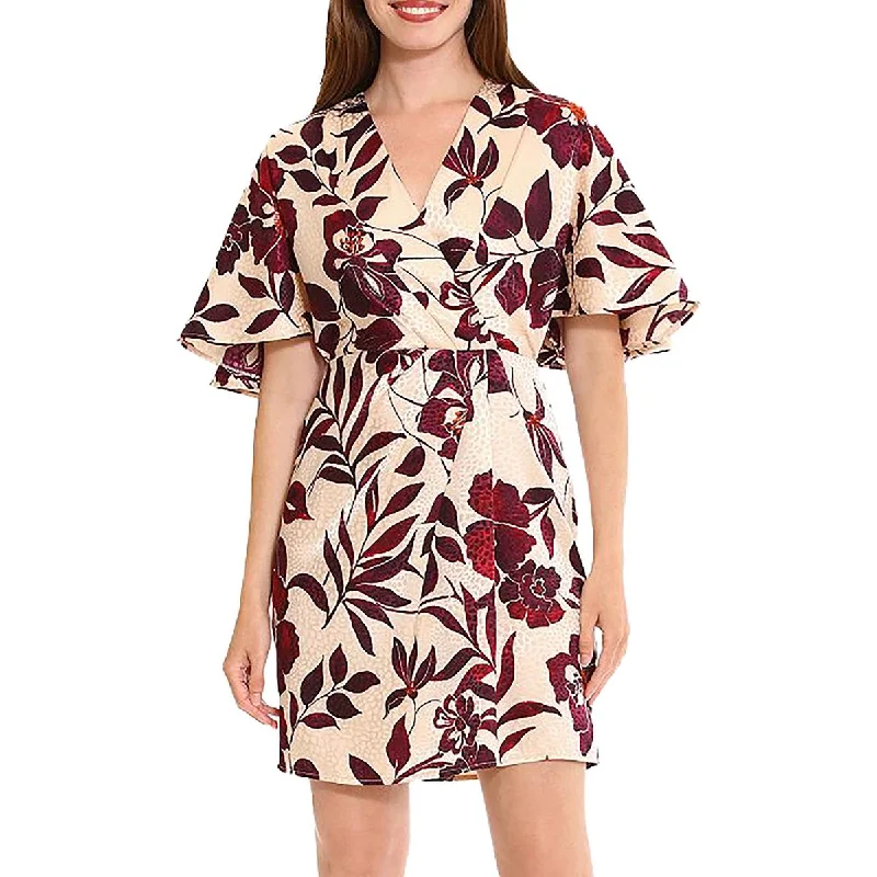 Hot Brand Discounts Womens Surplice Draped Mini Dress