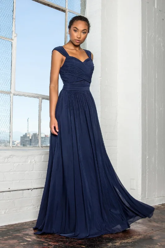 Timeless Style Promotions Front Cut-Out Bridesmaid Long Formal Dress