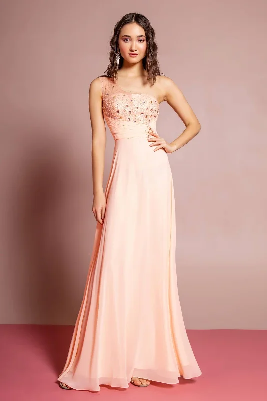 Contemporary Fashion Sale Prom Long Dress One Shoulder Evening Gown