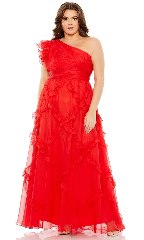 Style Without Limits Mac Duggal 68540 - Ruffled One Shoulder Gown