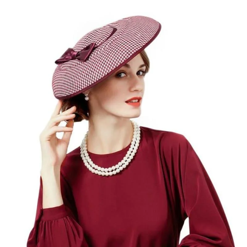 Wine Red pillbox hat