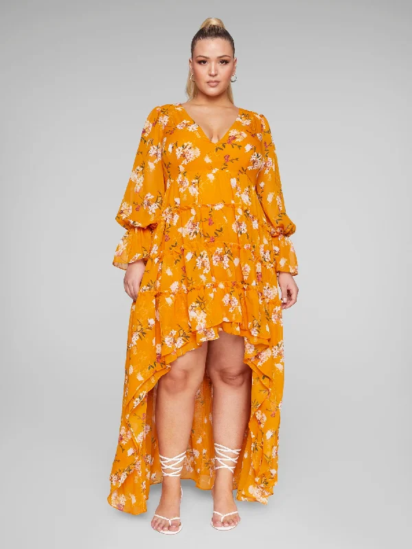 Fashion-Forward Offers Valeria Hi-Low Floral Print Maxi Dress