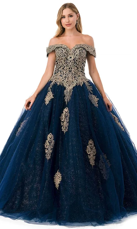 Special Offers Aspeed Design L2779C - Off-Shoulder Embroidered Ballgown