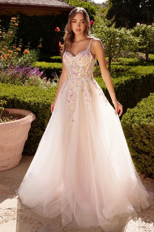 Sophisticated Street Style Offers Andrea & Leo A1288 Formal Floral Prom Long Dress