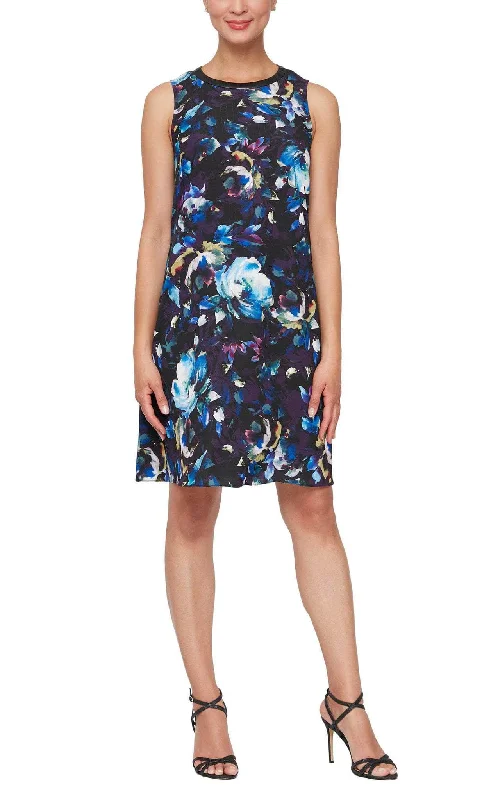 Discover Now SLNY 9160200 - Floral Jewel Sheath Short Dress