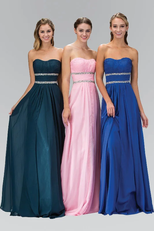 Classic Chic Deals Strapless Long Prom Chiffon Dress Formal