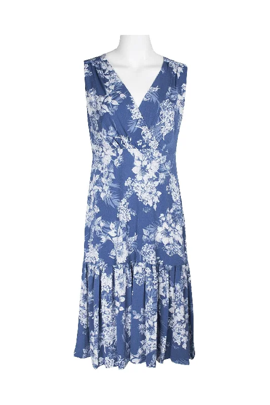 Elegant Fashion Offers Connected Apparel Sleeveless Short Floral Dress