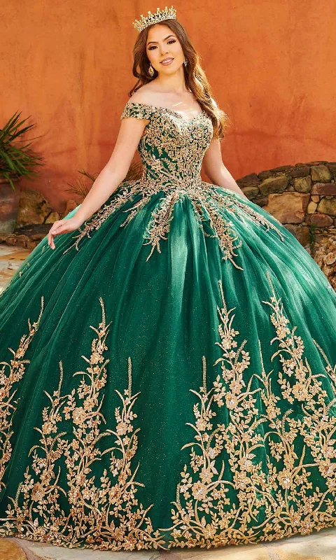 Fashion Forward Rachel Allan MQ2151 - Foliage Applique Quinceanera Ballgown