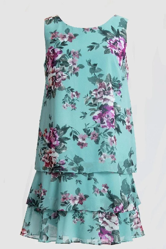 Limited Stock, Big Sale Connected Apparel Short Sleeveless Floral Day Dress