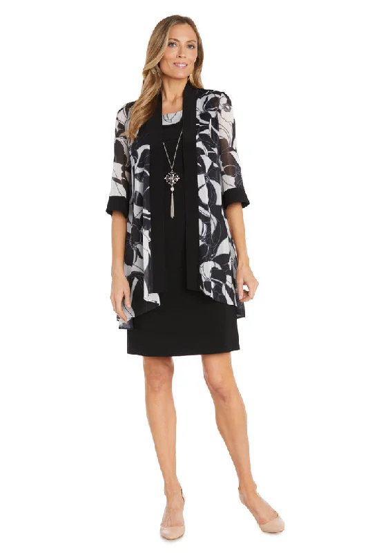 Limited Time Special Offer R&M Richards 1332 Short Mother of the Bride Floral Jacket Dress