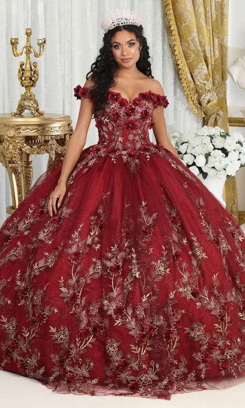 Romantic Fashion Discounts May Queen LK215 - Floral Embroidered Ballgown