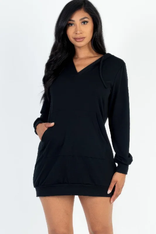 Laid-Back Fashion Offers FASHNZFAB Women's French Terry Hoodie Mini Dress