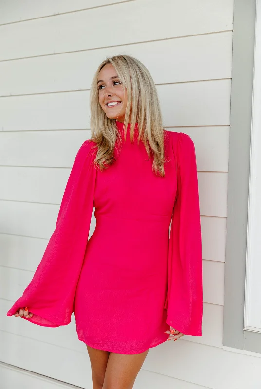 Effortless Style, Endless Impact Neely Mini Dress - Fuchsia