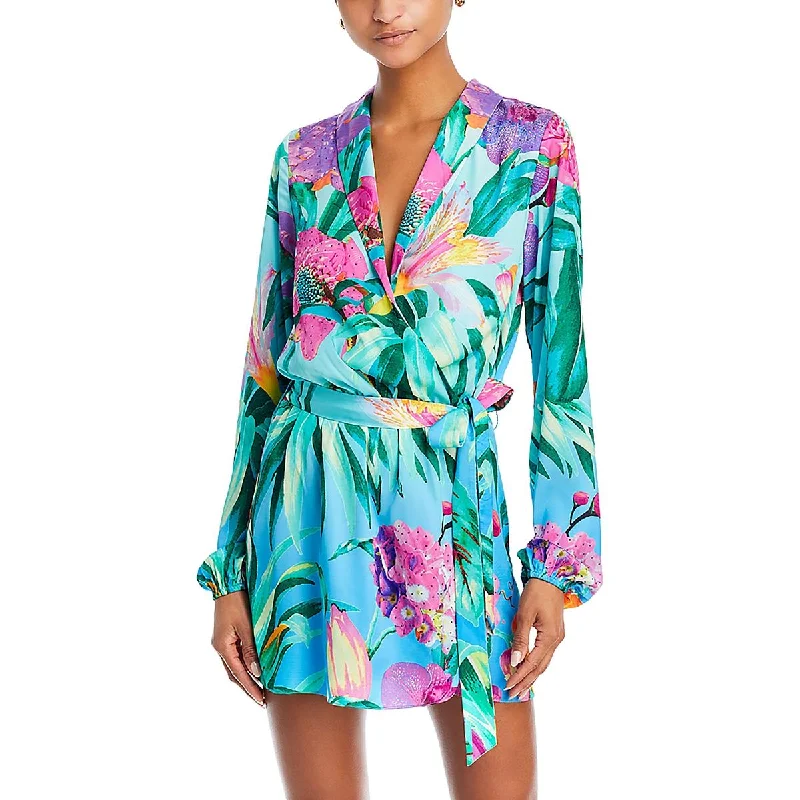 Urban Fashion Womens Printed Polyester Mini Dress