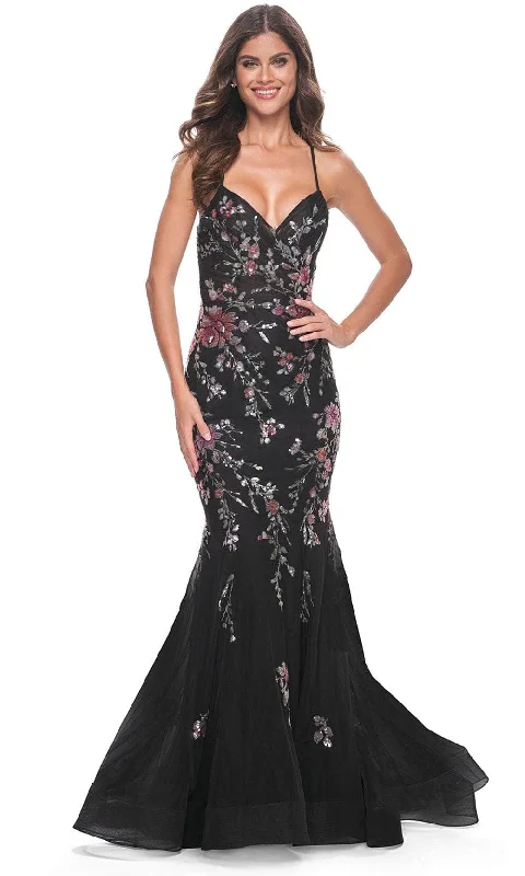 Feminine Style Promotions La Femme 32246 - Lace-Up Back Mermaid Prom Gown