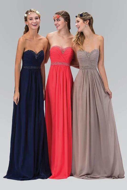 Vintage-Inspired Style Offers Sweetheart Long Bridesmaid Formal Dress