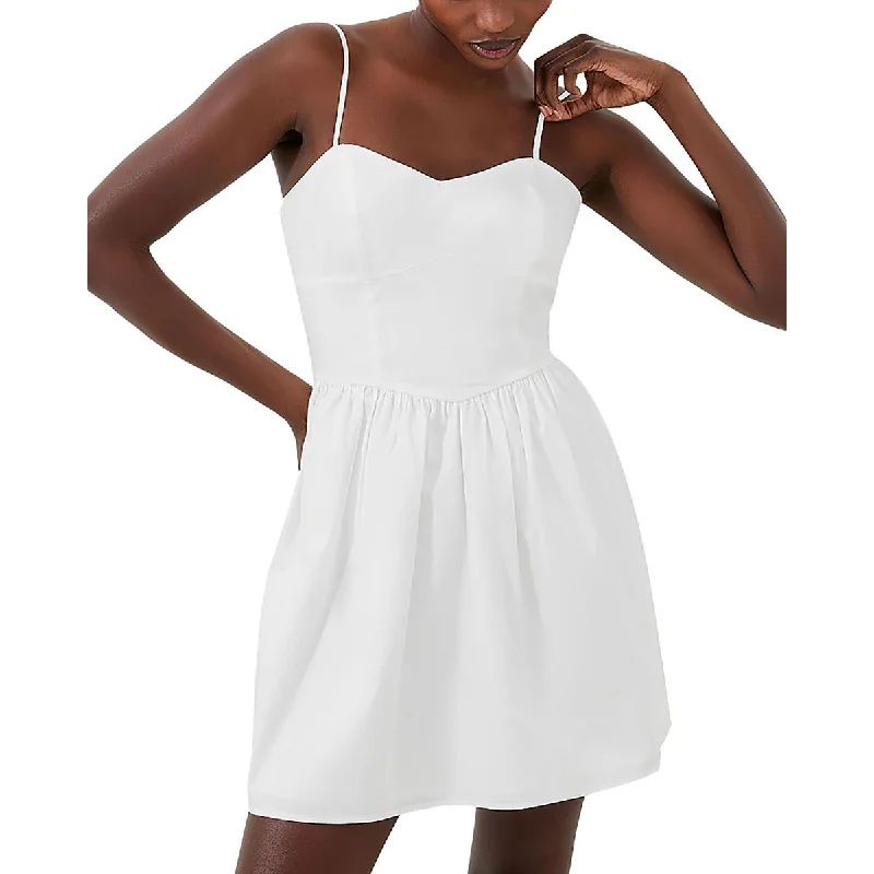 Fashion-Forward Offers Womens Solid Cotton Mini Dress