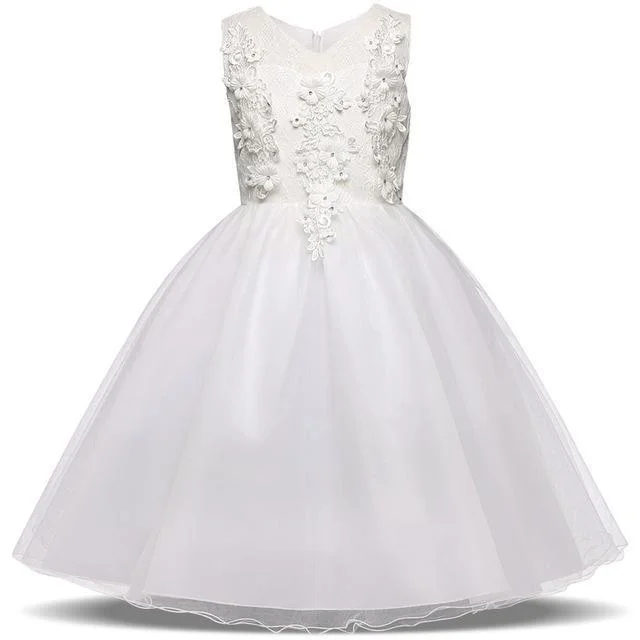 Fresh Styles, Fresh Deals Fancy Girls Dresses Christmas or Wedding Dresses 1- 8 Years White