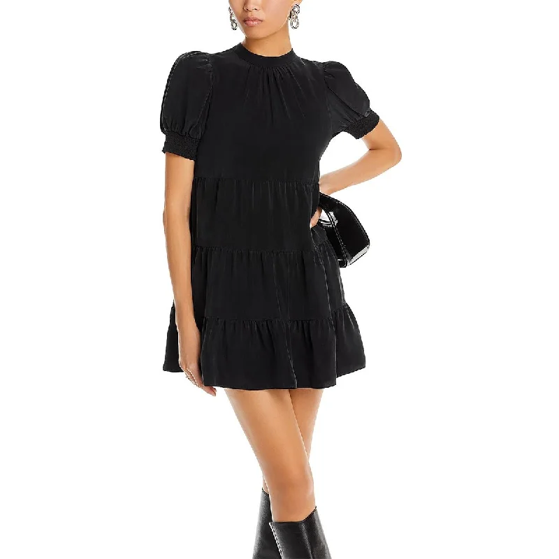 On-Trend Fashion Offers Womens Puff Sleeves Mini Mini Dress