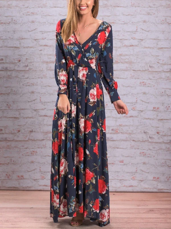 Urban Style Promotions JuliaFashion - 2024 Simply Perfect Floral Print Maxi Dress