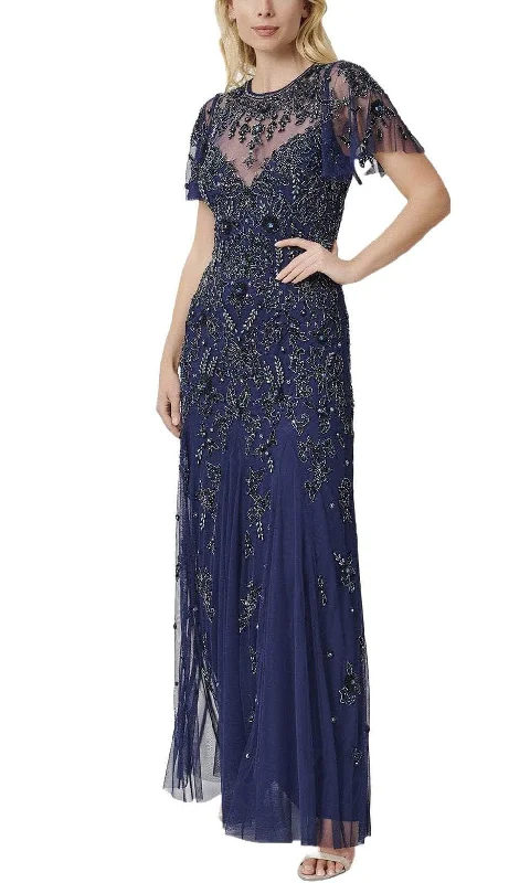 Stylish Statements Aidan Mattox MD1E207347 - Beaded Illusion Neckline Embellished Gown