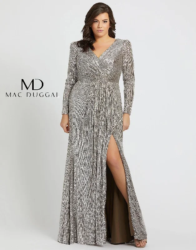 Flash Sales Mac Duggal 77676 Fabulouss Long Sleeve Plus Size Dress