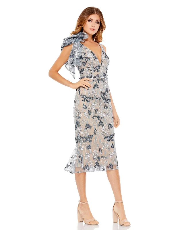 Modern Fashion Sale Mac Duggal A79337 Floral Formal Midi Dress