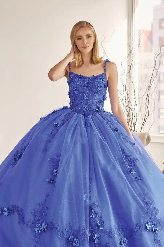 Special Offer For You Long Quinceanera 3D Floral Cape Ball Gown