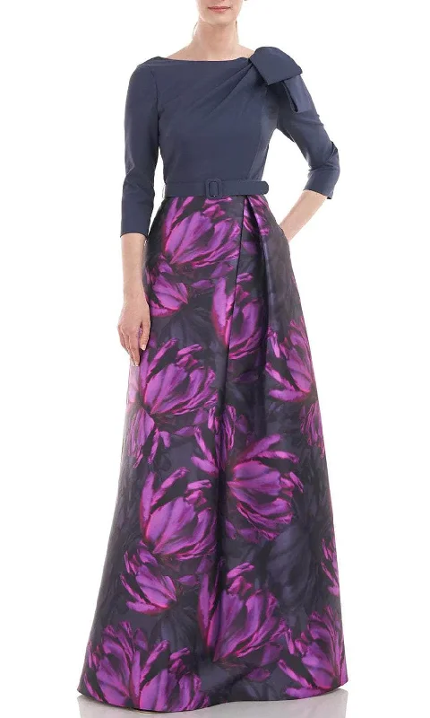 Polished Style Deals Kay Unger 5518792 - Floral A-Line Evening Dress