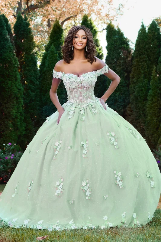 Save Big Jovani 43811 Sweet 16 Quinceanera Dress Long Floral Applique Ball Gown