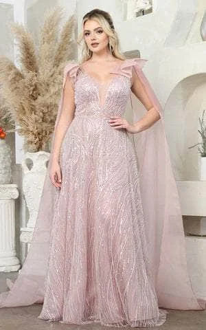 Chic Style Discounts May Queen RQ7998 - Long Cape A-Line Evening Gown