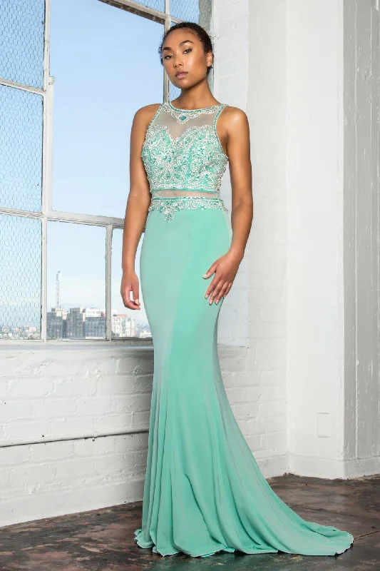 Season Offer Prom Long Beaded Dress Formal Evening Gown