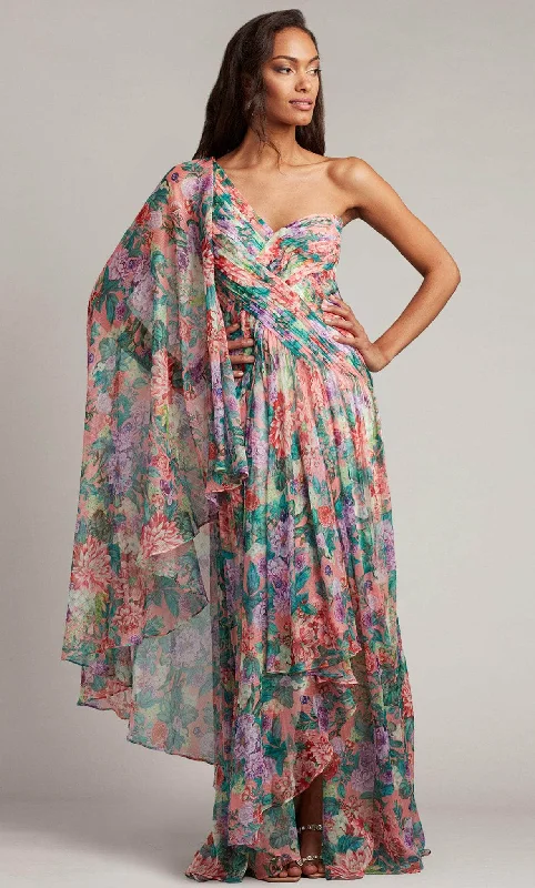 The Good Stuff Tadashi Shoji CAZ885L - Floral Printed Airy Pleated Dress