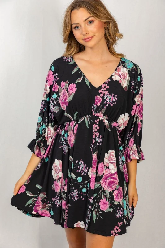 Refined Fashion Sale Floral Poet Sleeve Dress