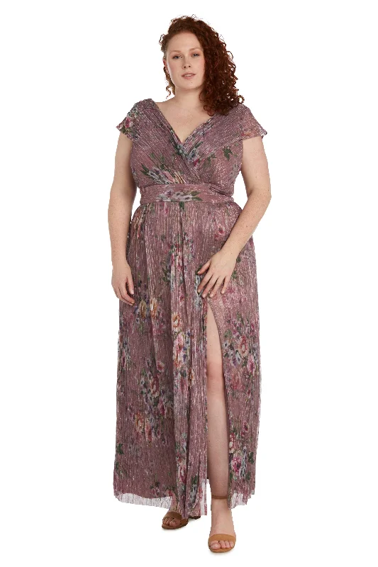 Shop Sale Items R&M Richards 9366W Long Plus Size Floral Formal Dress