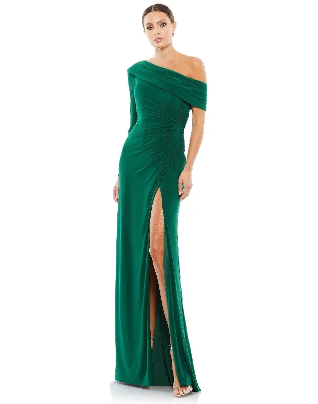 End-Of-Season Clearance Mac Duggal Long One Shoulder Fitted Prom Gown Sale