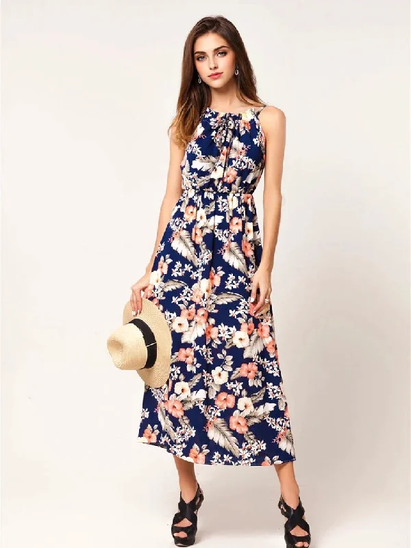 Modern Fashion Sale JuliaFashion-200 Degree Floral Printed Midi Dress