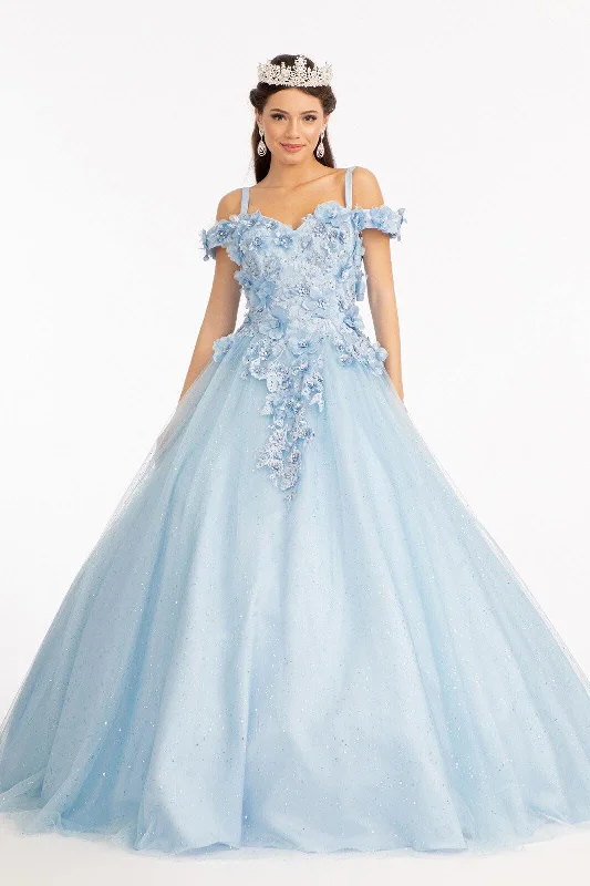 Limited Stock, Big Discounts Long Quinceanera Dress Off Shoulder Floral Ball Gown