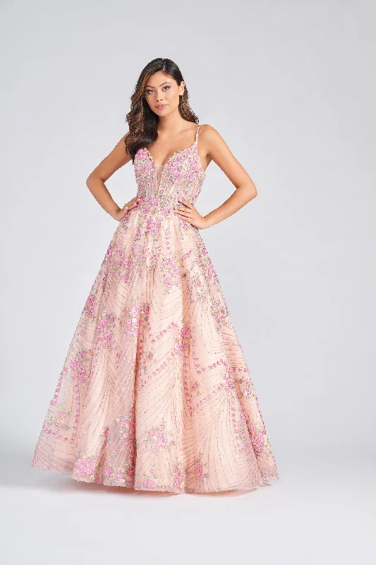 Fashion-Forward Offers Colette CL12279 Long Formal Beaded Floral Prom Dress