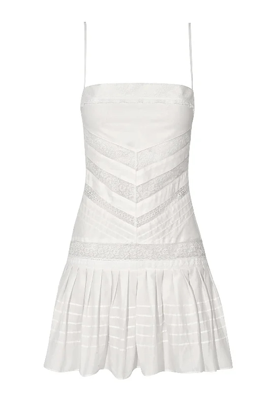 Fashionista Favorites Edwardian Lace and Pintuck Mini Dress