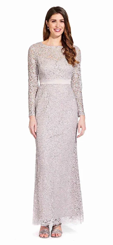 Must-Have Style Discounts Adrianna Papell AP1E205128 Long Sleeve Formal Lace Dress