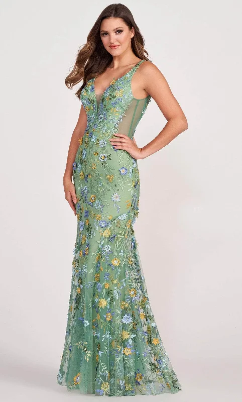 Fashion Forward Femininity Ellie Wilde EW34047 - Floral Embroidered Evening Dress